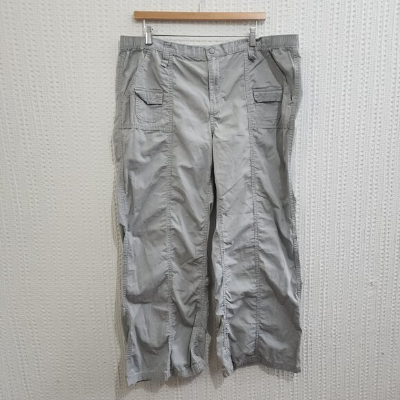 Divided by H&M gray cargo pants low rise baggy Y2K streetwear size 18 - Picture 6 of 14